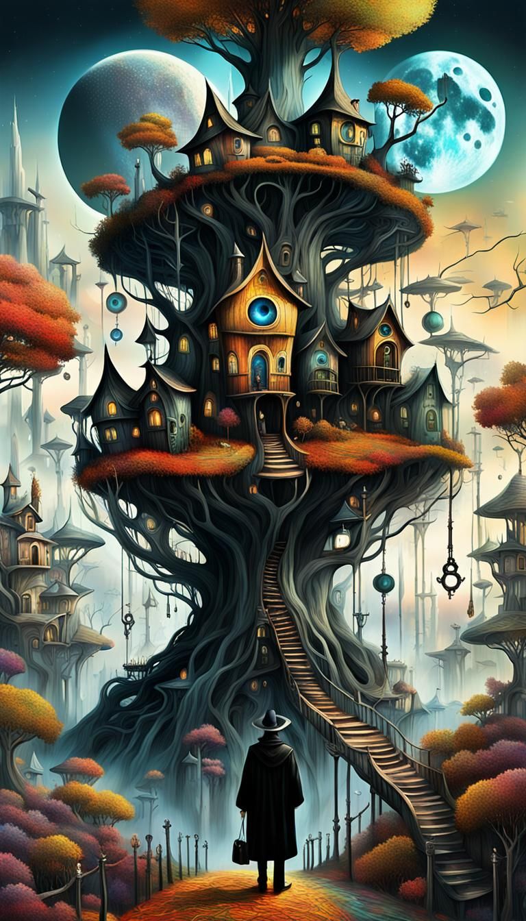 Autumn Treehouse City on Forest Planet