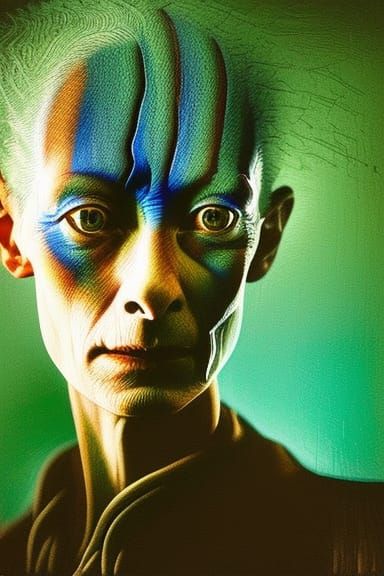 Biopunk Portrait in Digital Painting Style