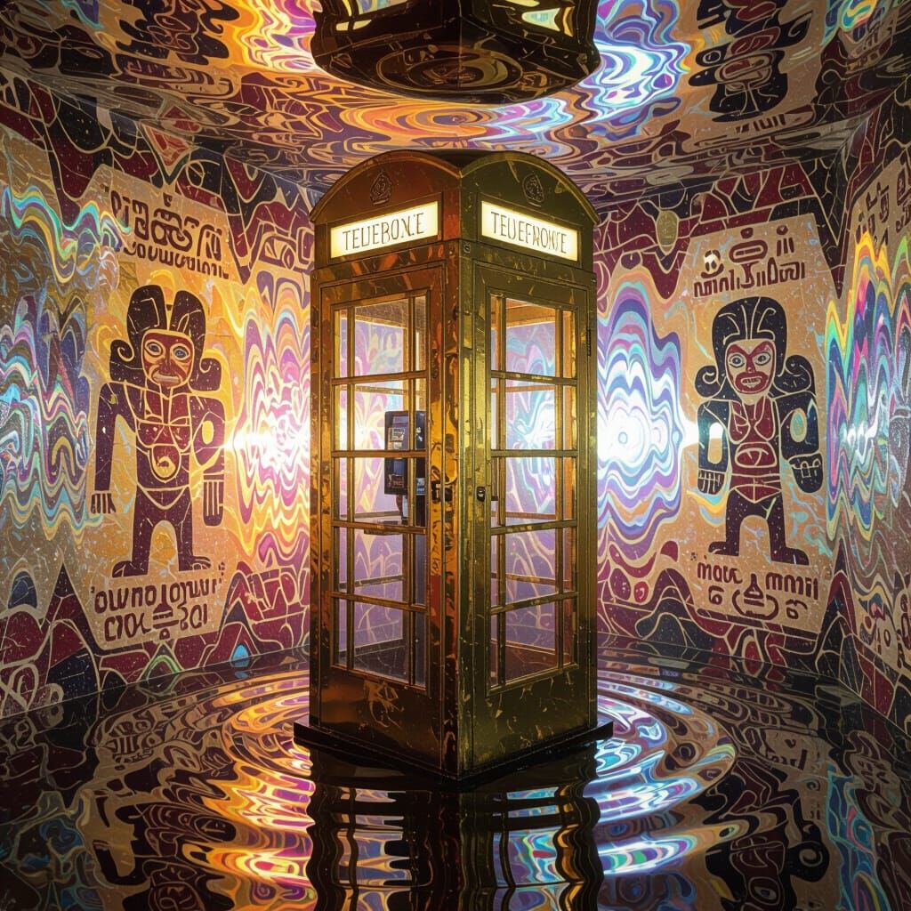 Time Capsule Phone Booth Speeds Through Liquid Light