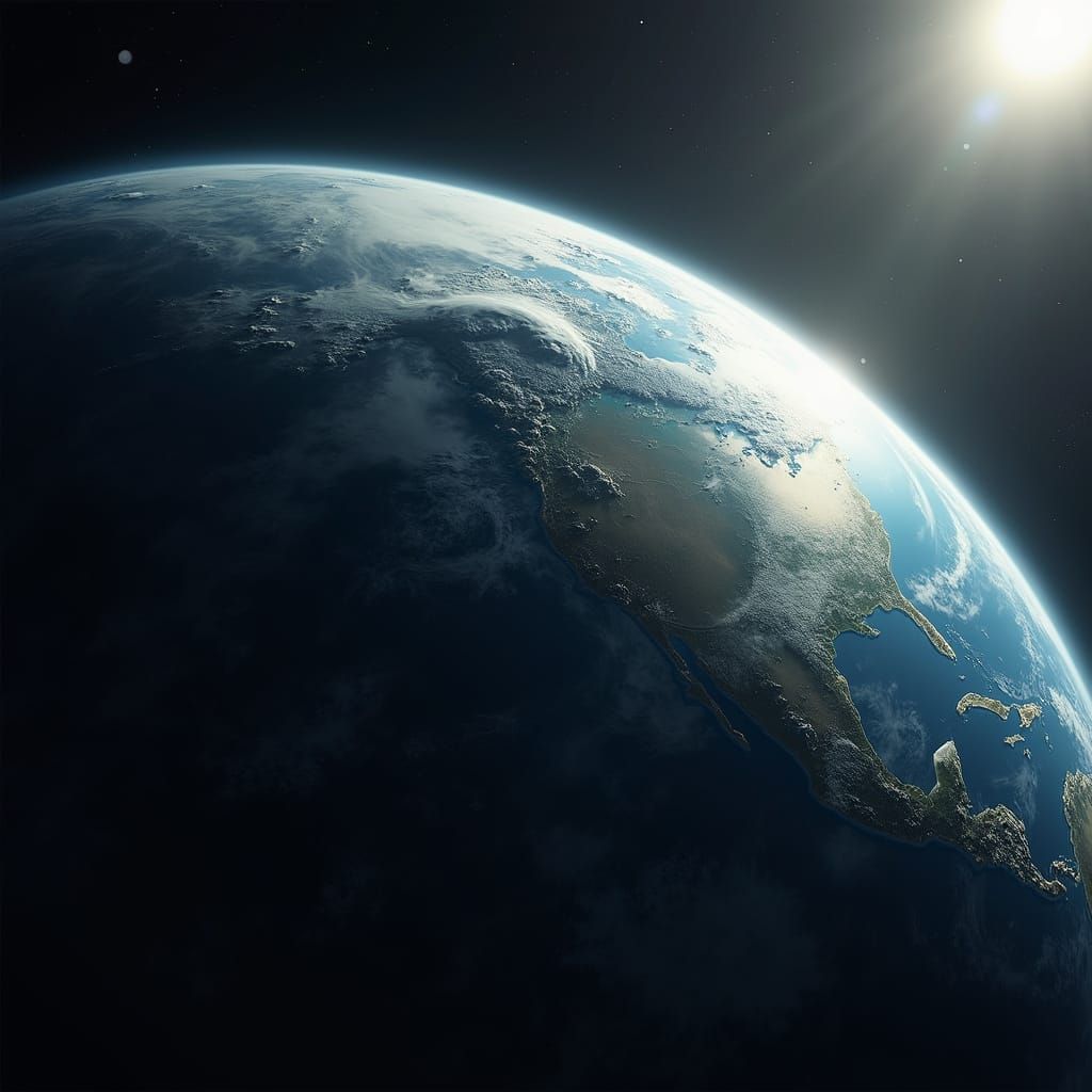 Earth Illuminated in Stunning HDR