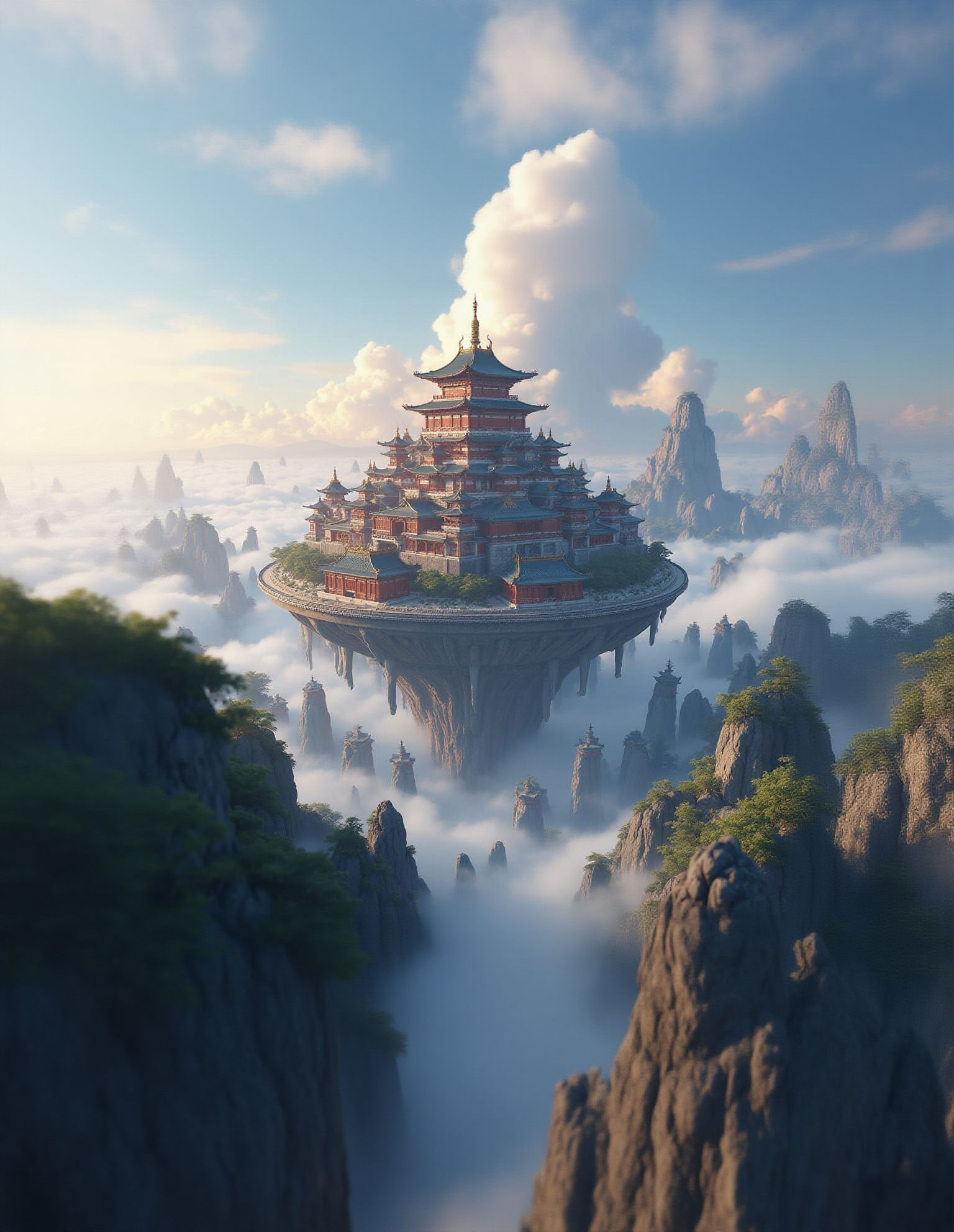 Ancient City from Murim Dimension in Anime Style