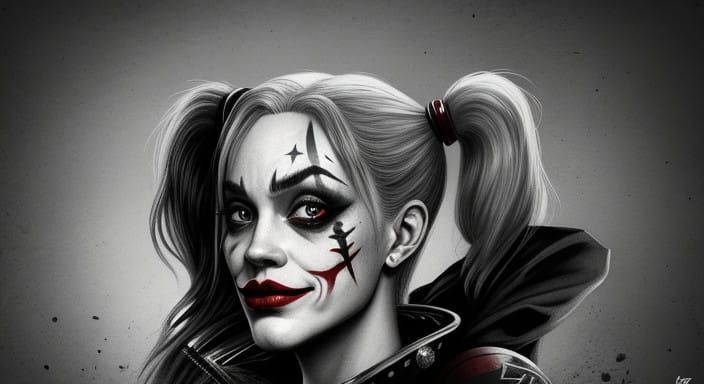 Harley Quinn with Joker in Post-Apocalyptic Mannerism
