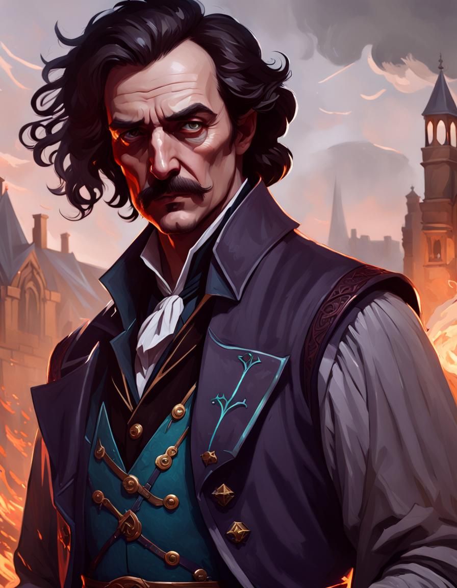 Gothic Bard Portrait from Dungeons and Dragons