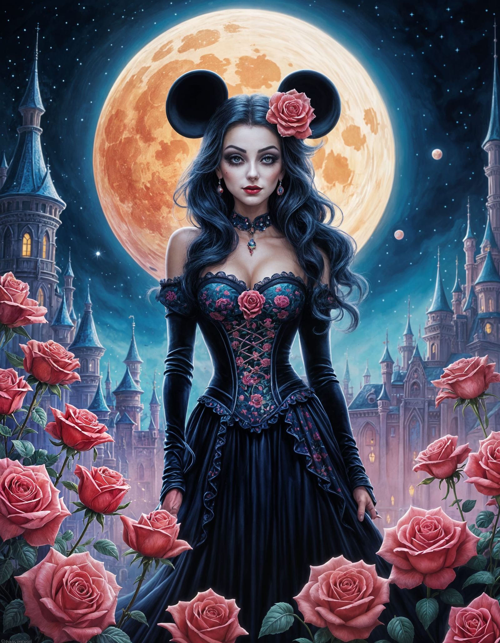 Enchanting Disney-Inspired Gothic Beauty