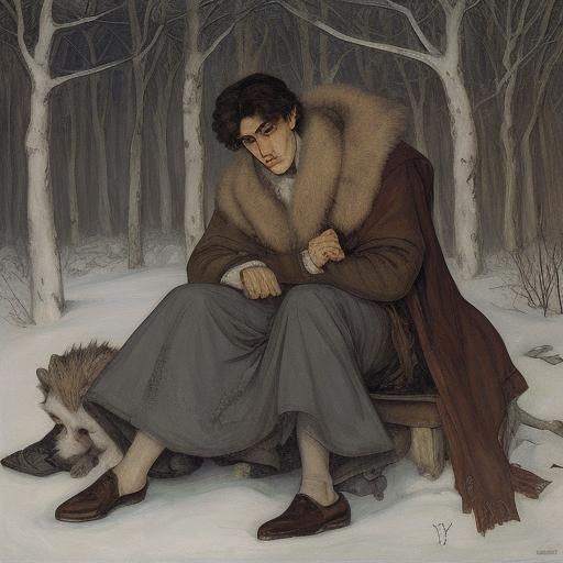 Vampire Hedgehog Memories in Gloomy Winter, Classic Art