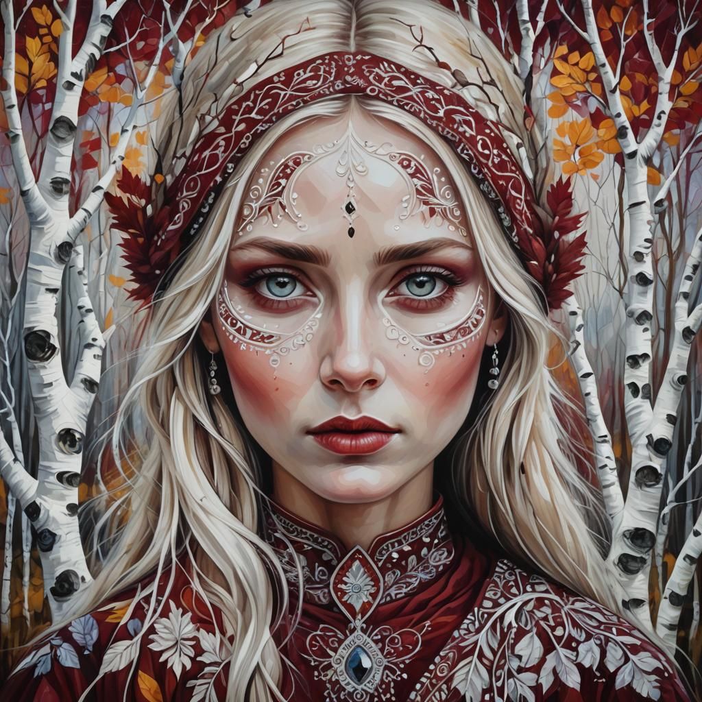 Latvian Goddess in Dreamlike Fairytale Setting