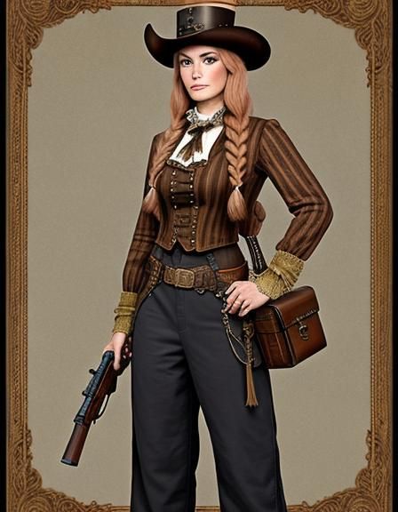 Steampunk Twins in Wild West Ranch Fashion