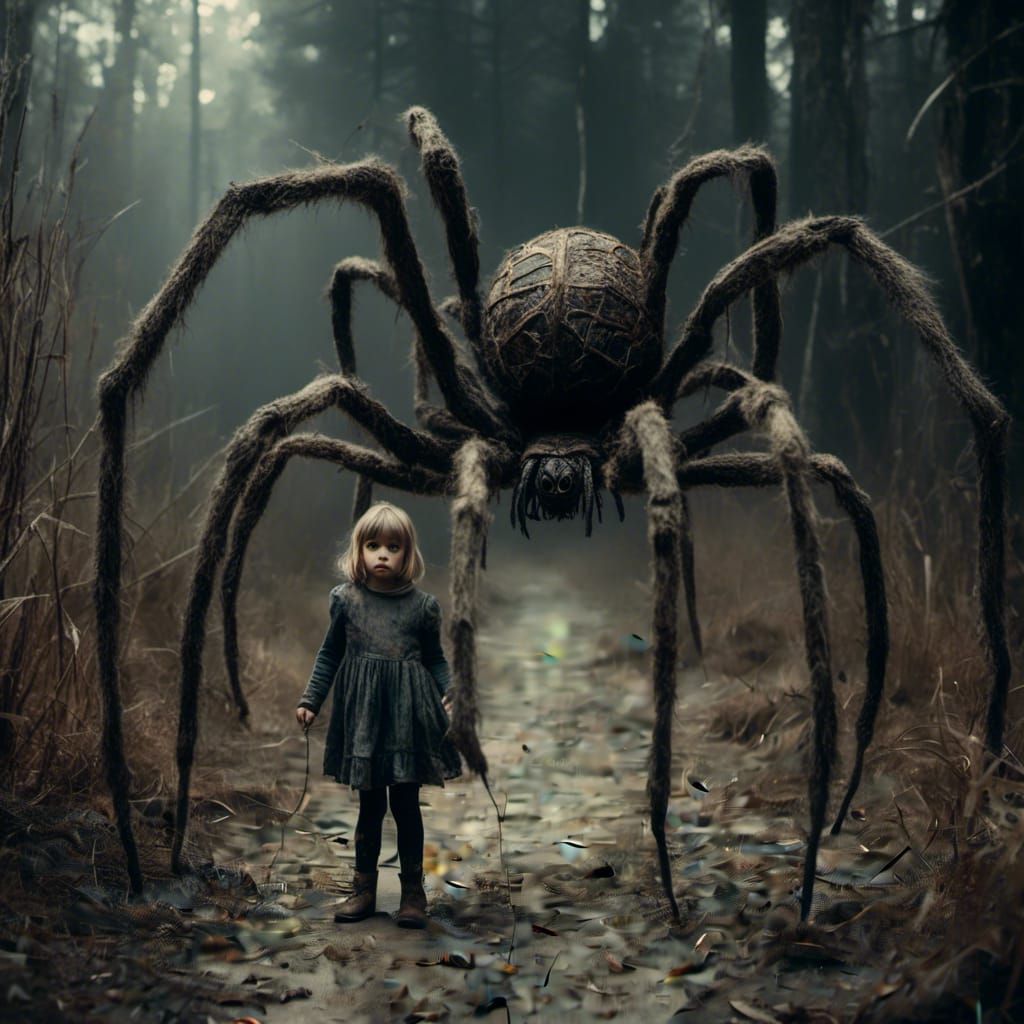 Little Girl's Giant Spider Pet: Macabrecore Image