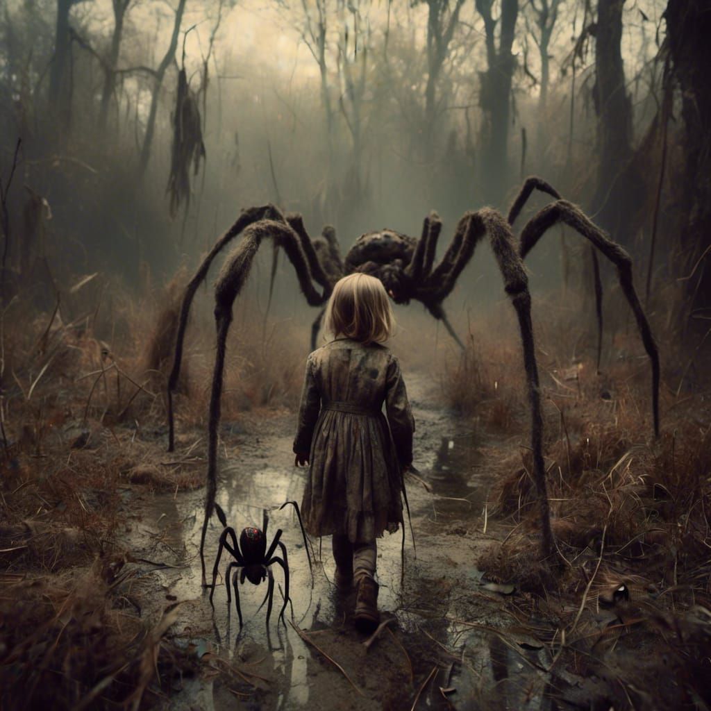 Girl Leads Giant Spider