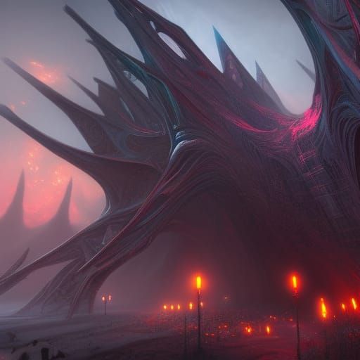 Detailed Matte Painting of a Scream