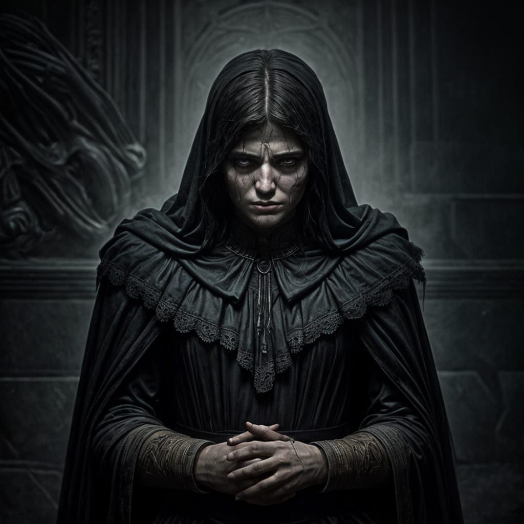 Gothic Horror Engraving: Pain as Reminder of Life