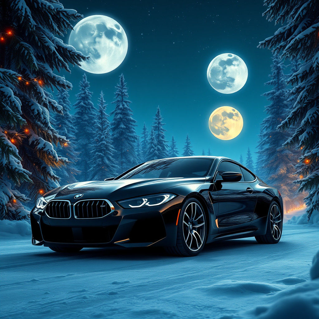 BMW in Mystical Forest: 3D Matte Painting