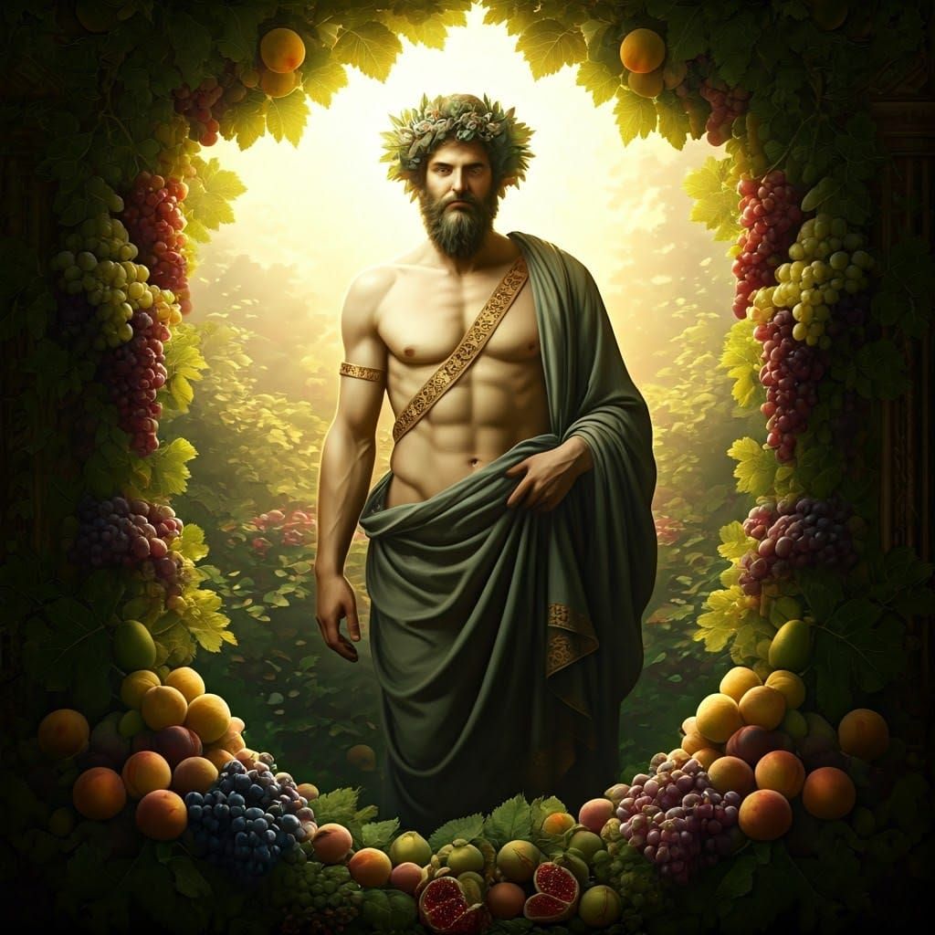 Bacchus, Greek God of wine