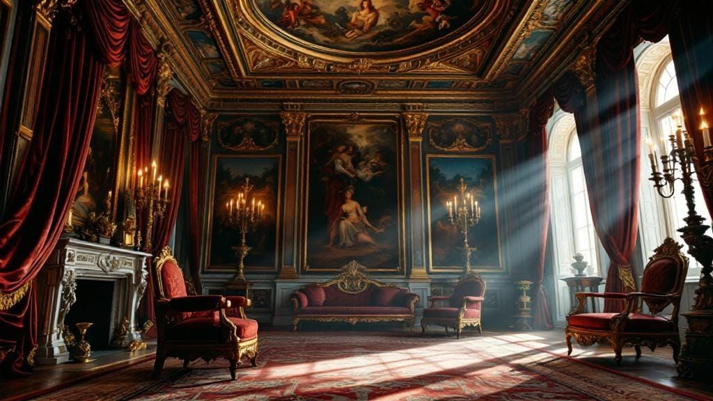Baroque Palace Room with Ornate Details