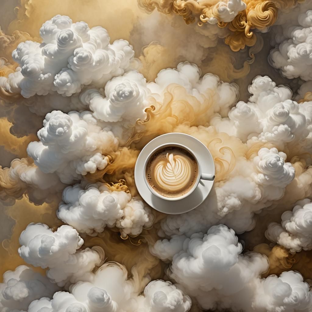 Divine Coffee on a Cloud, Renaissance Style