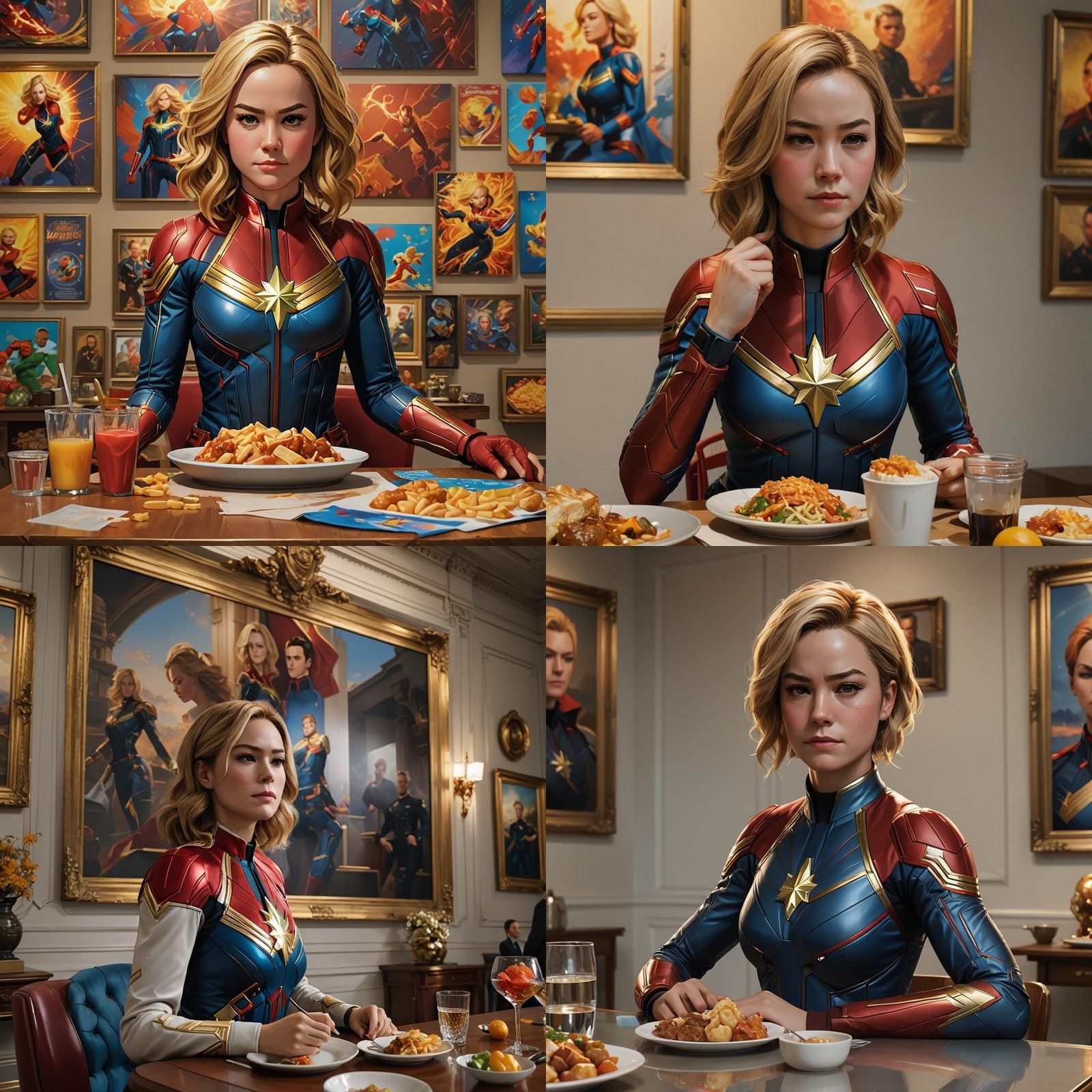 Captain Marvel at Art Gallery: 3D Anime Art
