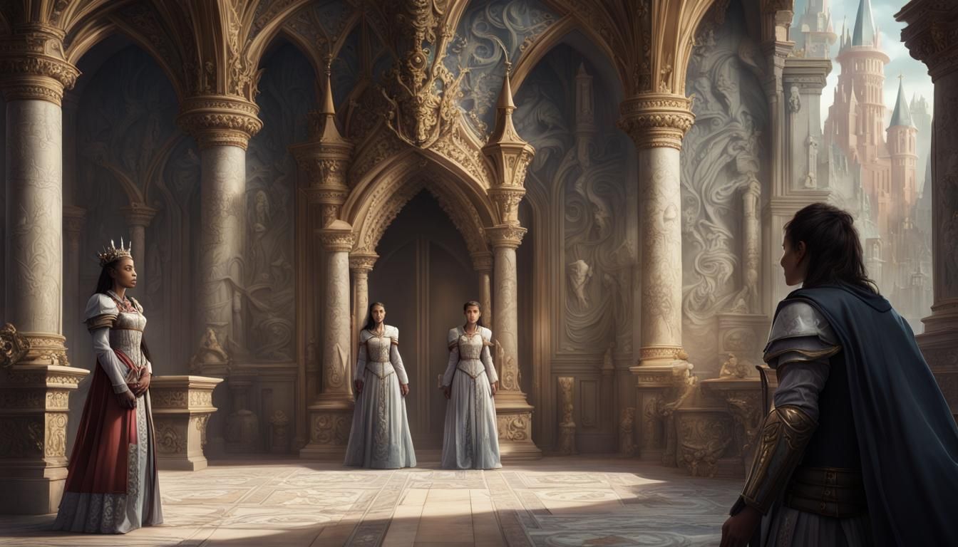 Magical Princess Commands Guards Before Battle