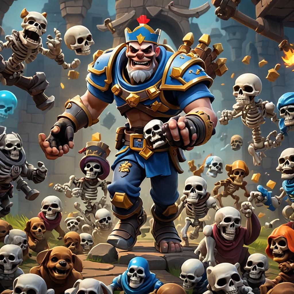 Clash Royale Giant in War, Digital Matte Painting