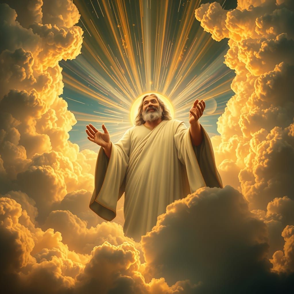 God Speaking in Radiant Light: Cinematic Aura