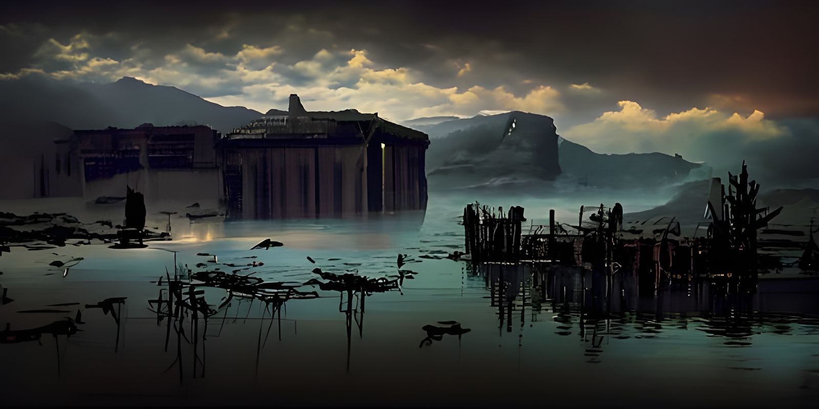 Dark Ancient Trogir: Sinister Matte Painting