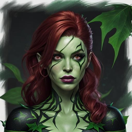 Hyperrealistic Batboy Poison Ivy Concept Art
