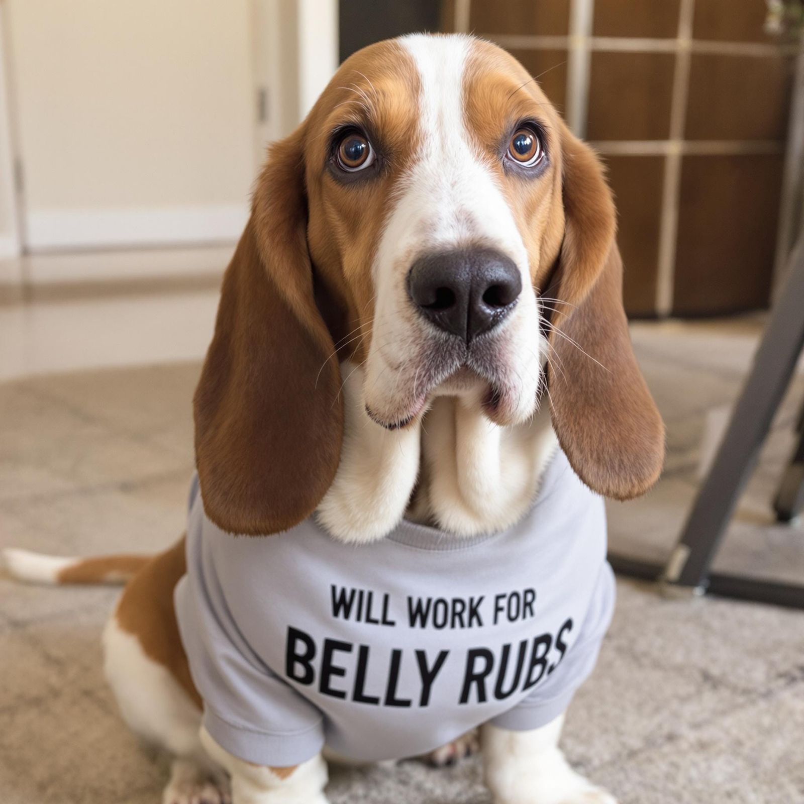 Basset Hound Offers Labor for Affection