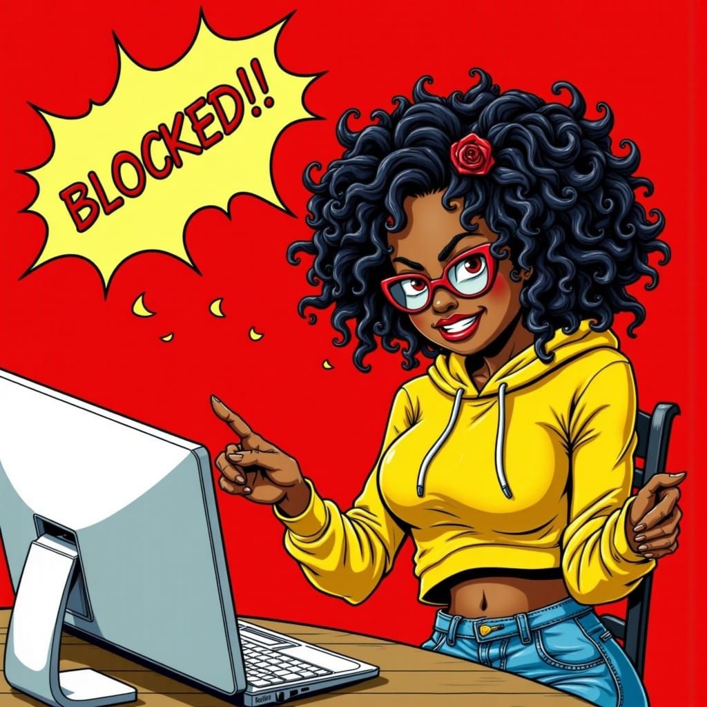 Angry African Woman Blocks Discord with Dramatic Flair