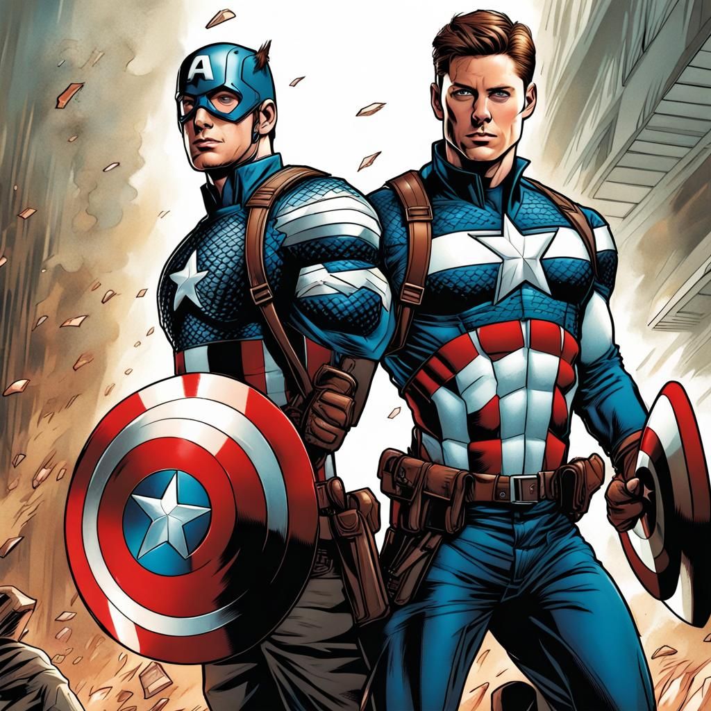 Captain America Comic Book Art