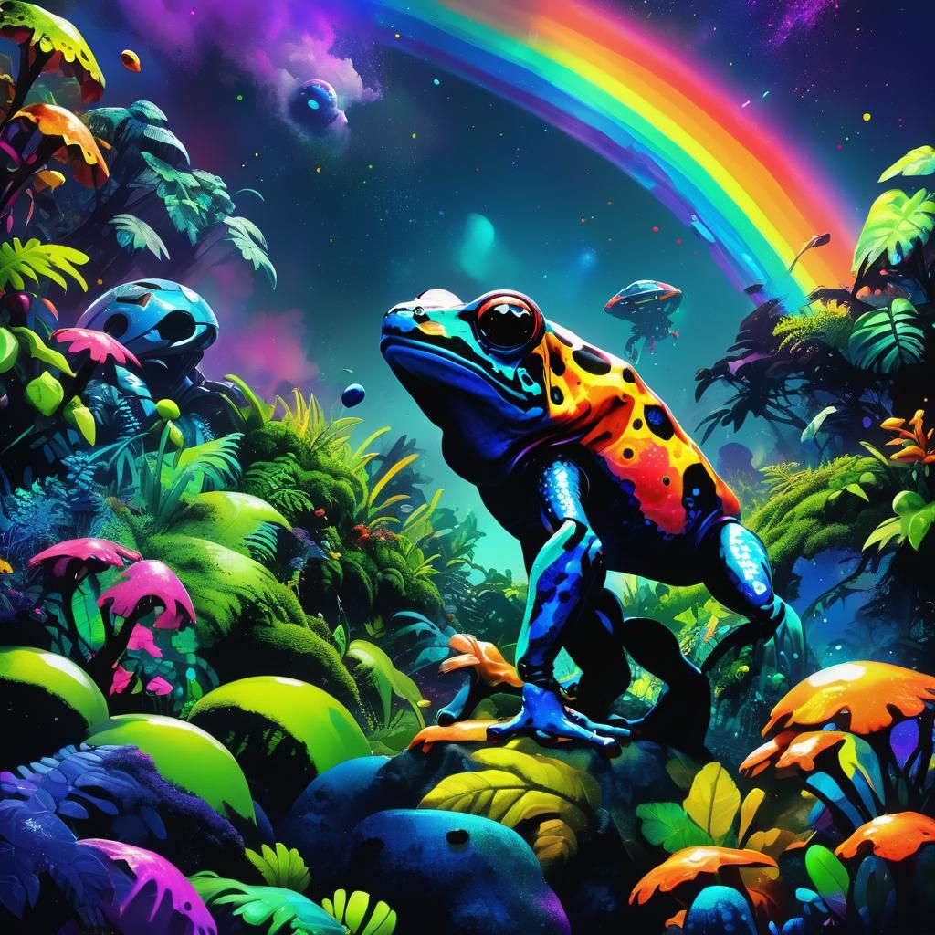 Alien Poison Dart Frog Discovers Space Trooper