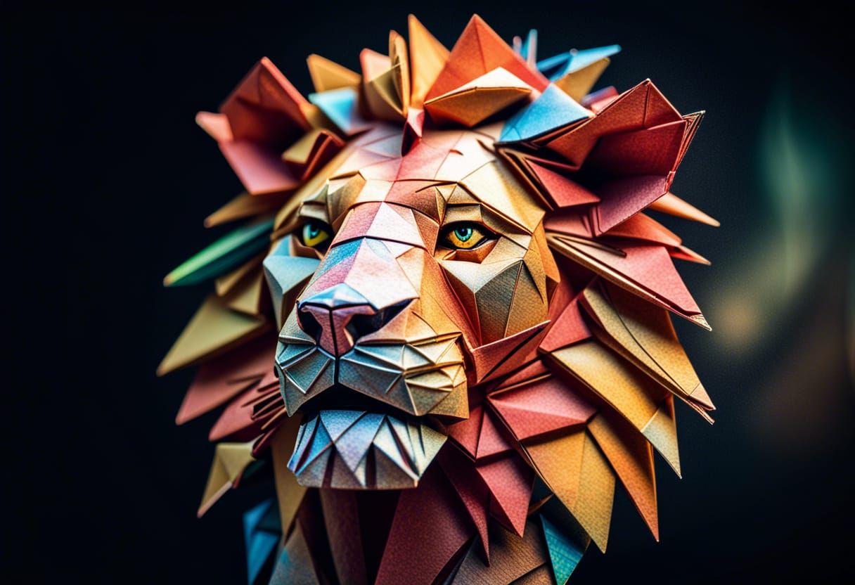 origami lion