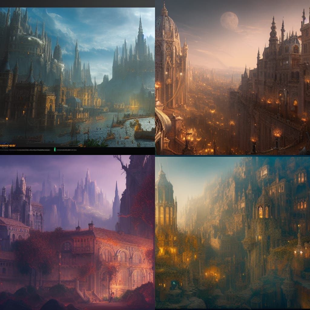 Fantastical Madrigal: Detailed Matte Painting