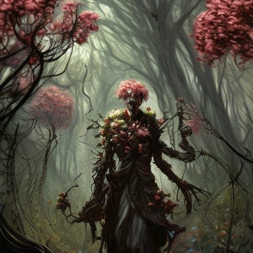 Ornate Flower Lich in Autumn Forest