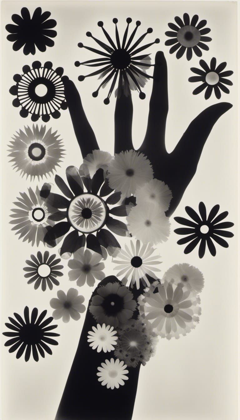 <lora:White birds pg5:1.0>  Rayograph By Man Ray ,  (human h...