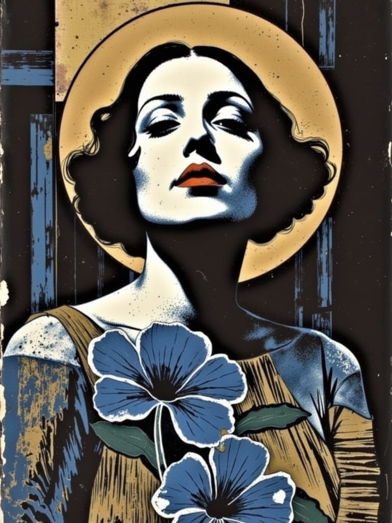 Gardenia Goddess in Golden Deco