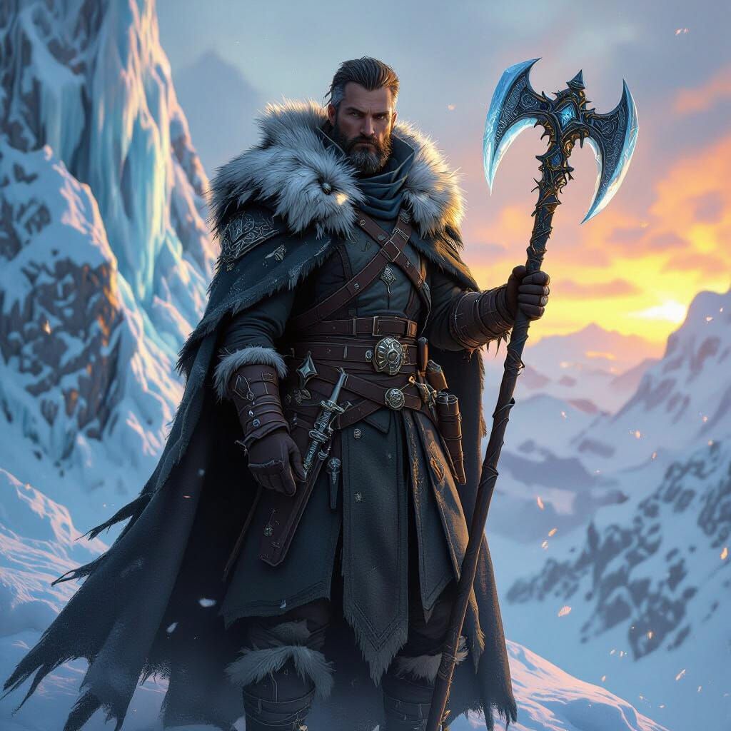 Frostspire Scout Captain in Dark Fantasy Style