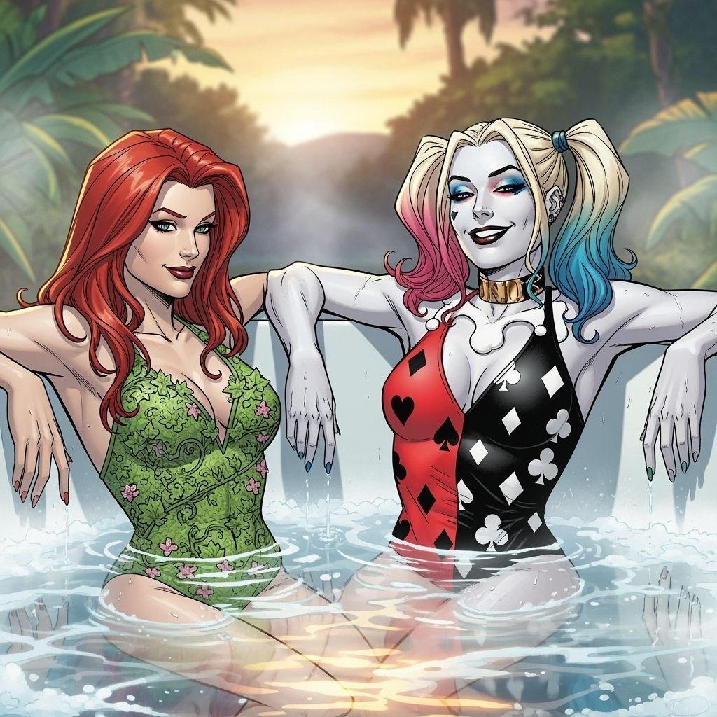 Harley Quinn and Poison Ivy: Jim Lee Style