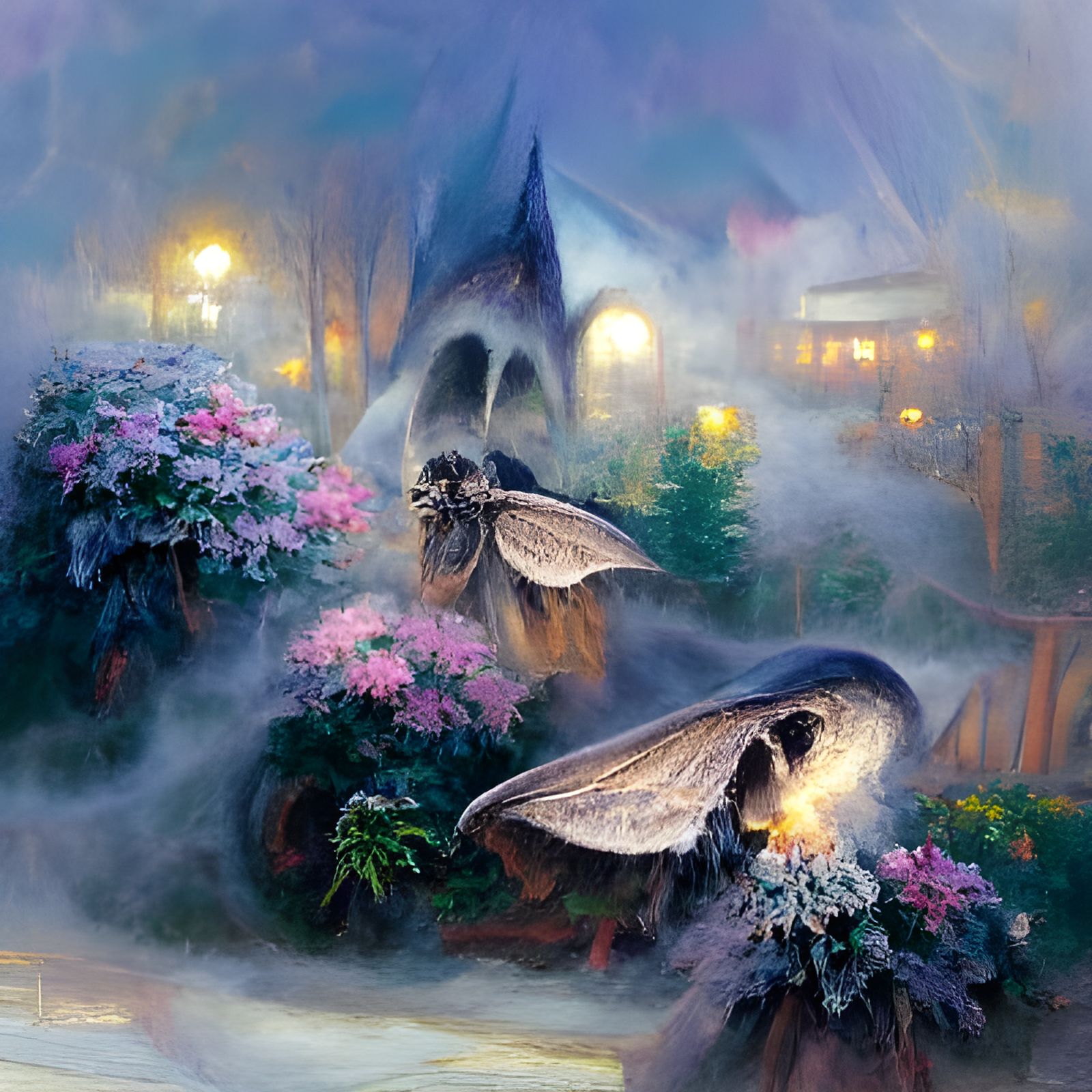 Ethereal Death Moth and Night Witch Fantasy