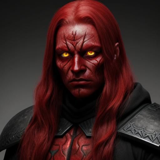 Menacing Pureblood Sith Warrior with Red Skin