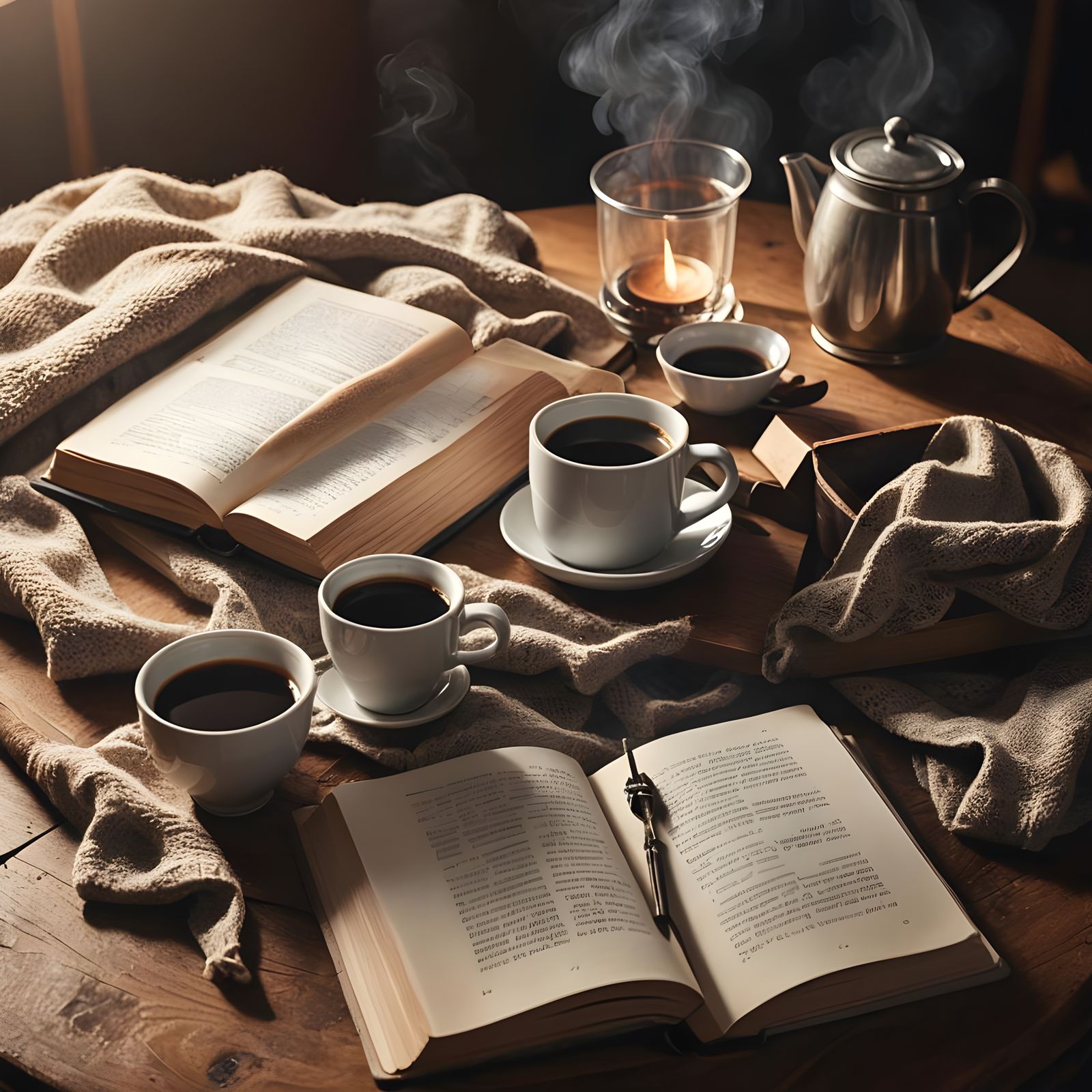 Book and Coffee Still Life