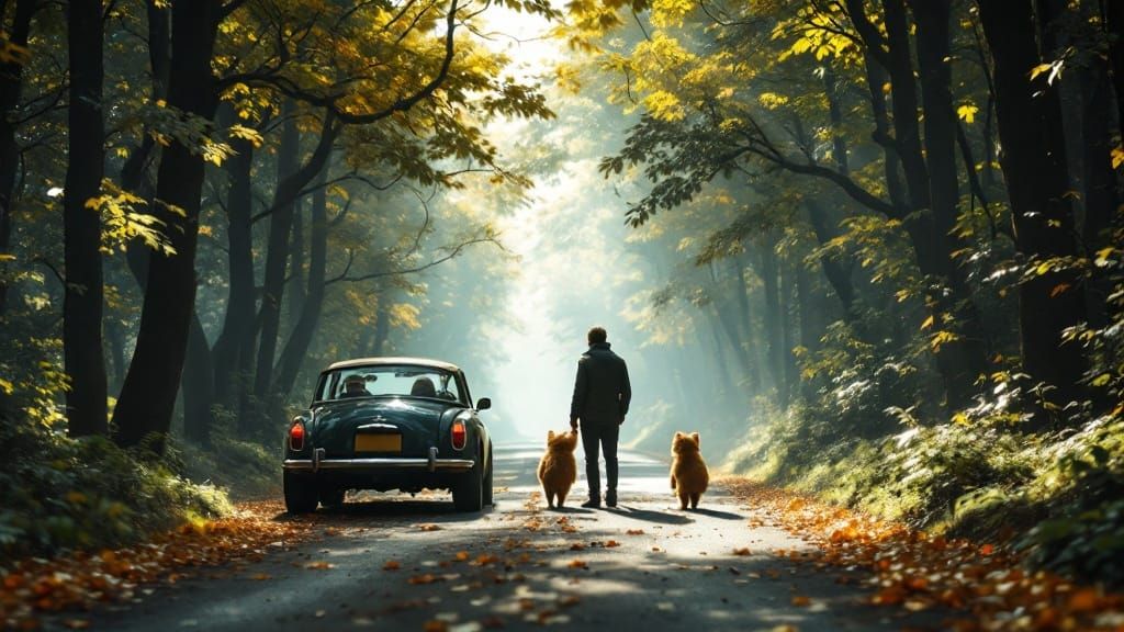 Couple Stranded in Forest with Bear Cub