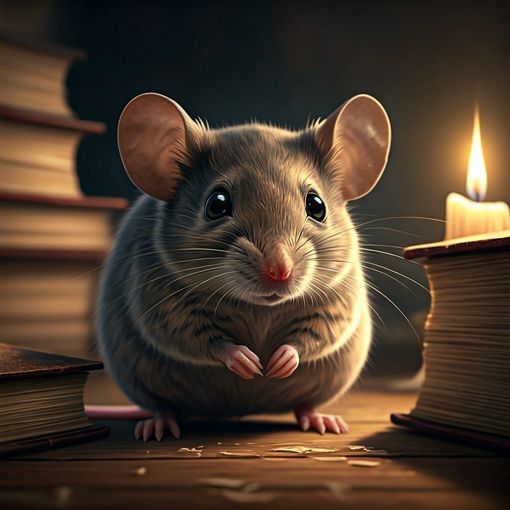 Whimsical Mouse in Mystical Realism