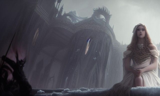 Ice Princess with Heart: Dark Fantasy Masterpiece