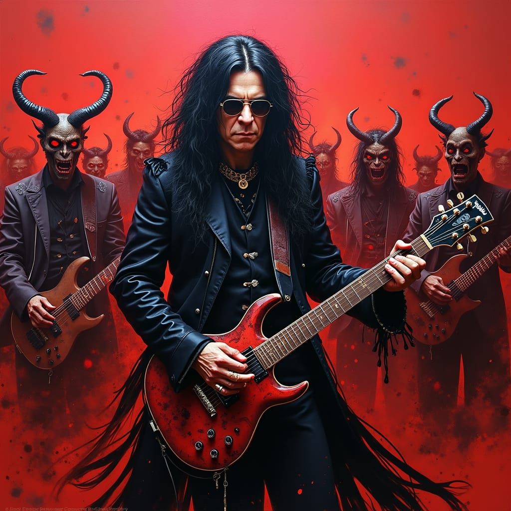 Ozzy Osbourne Conducts a Demon Orchestra in Graffiti Art