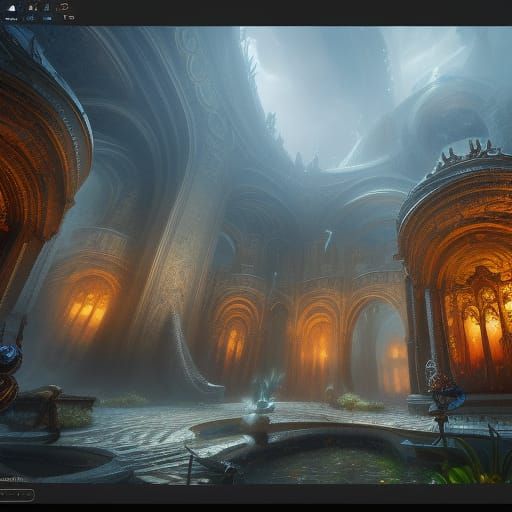 Fantastical Matte Painting in Deep Color