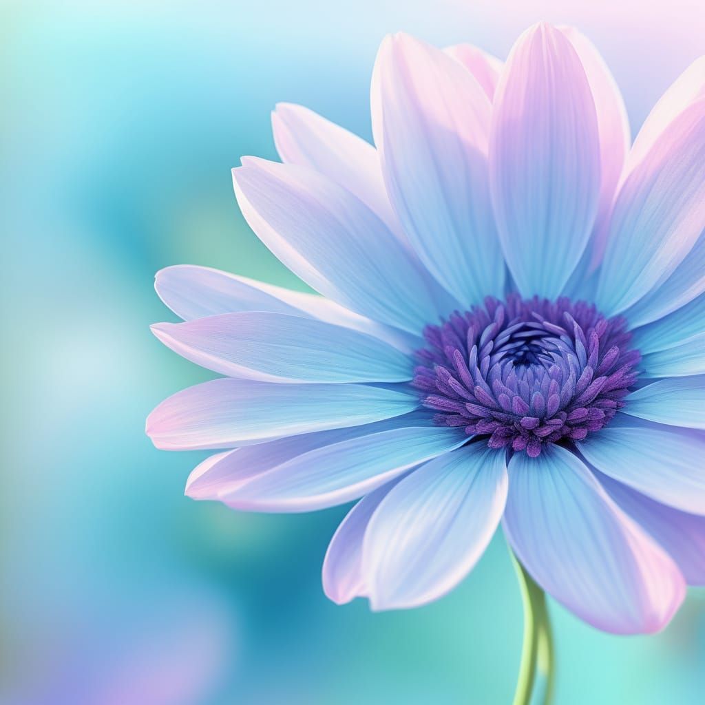 Dreamlike Abstract Nature Scene in Pastel Colors