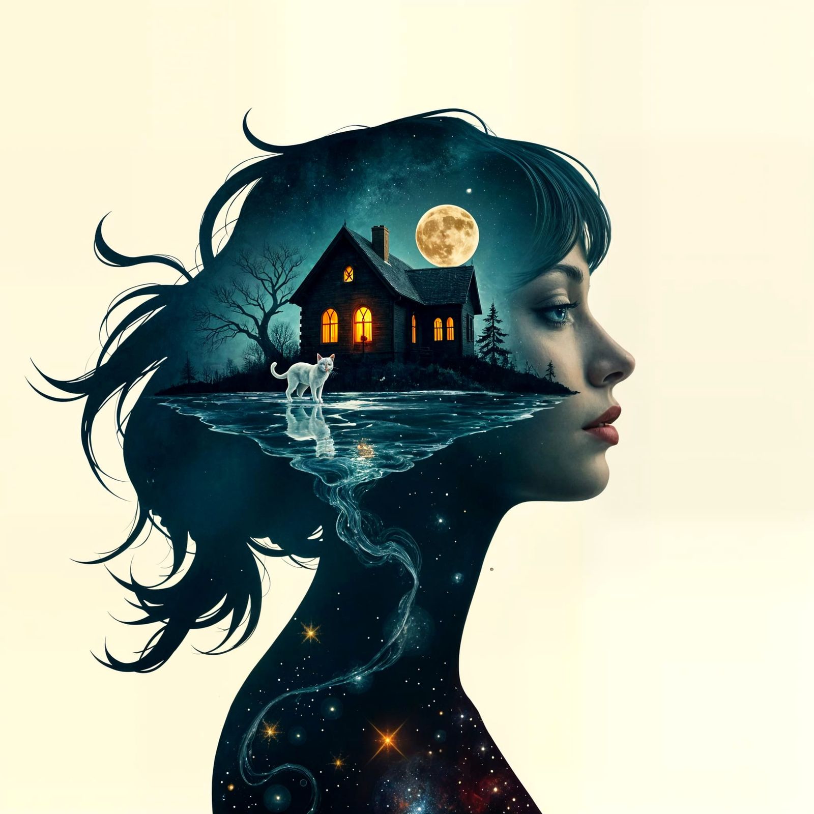 Moonlit Reflections in Creamy Softness