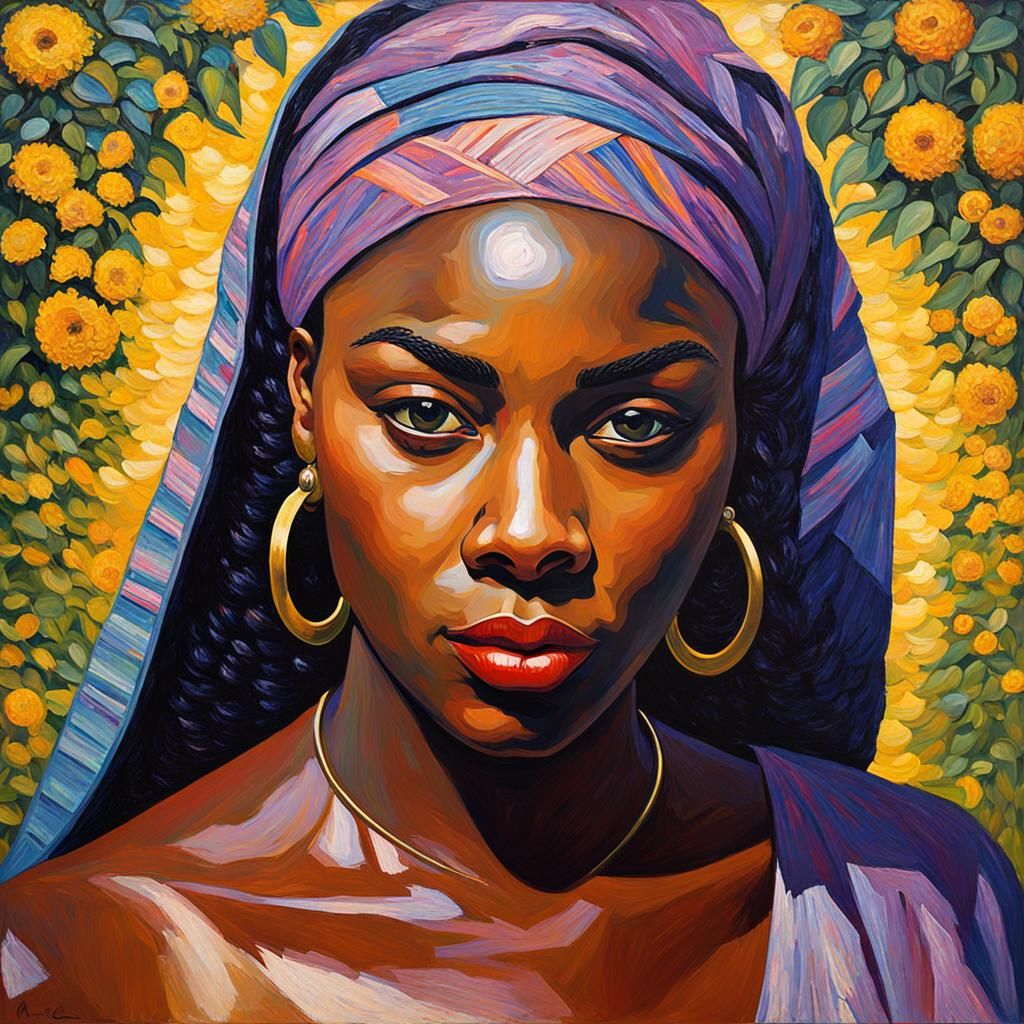 Expressionist Painting of Anarcha Westcott