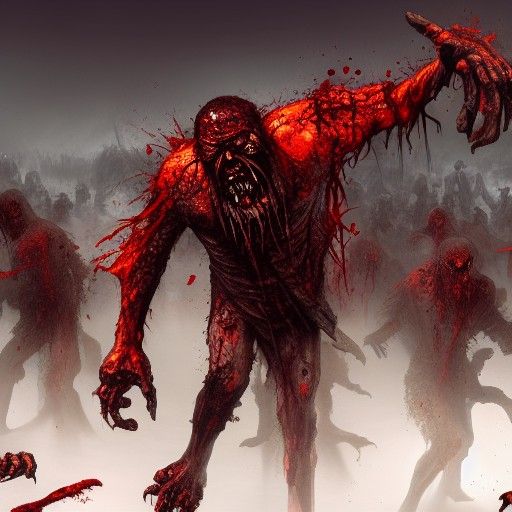 Shambling Undead Zombie Horde Approaching