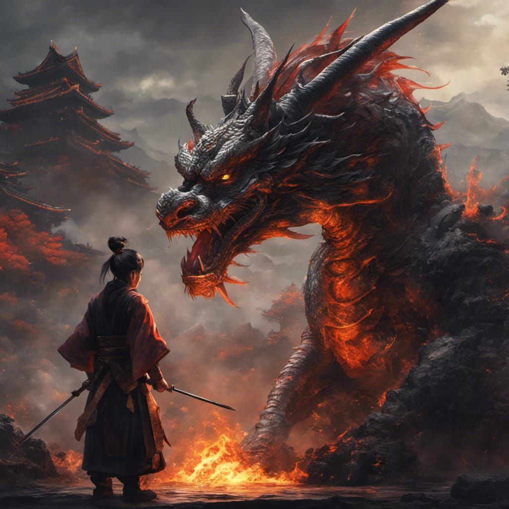 The ultimate samurai fight vs the dragon king