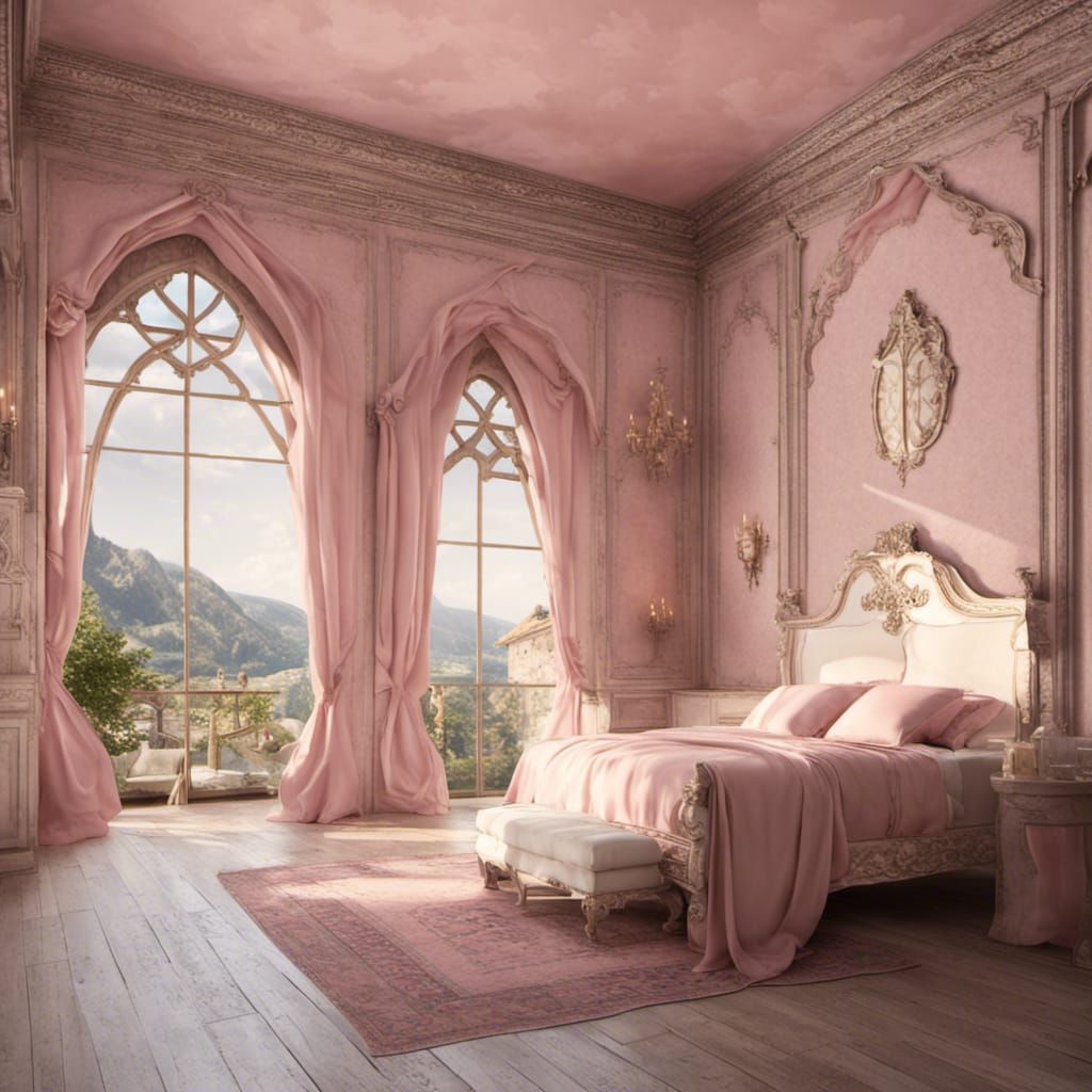 Medieval Royal Bedroom with Open Window